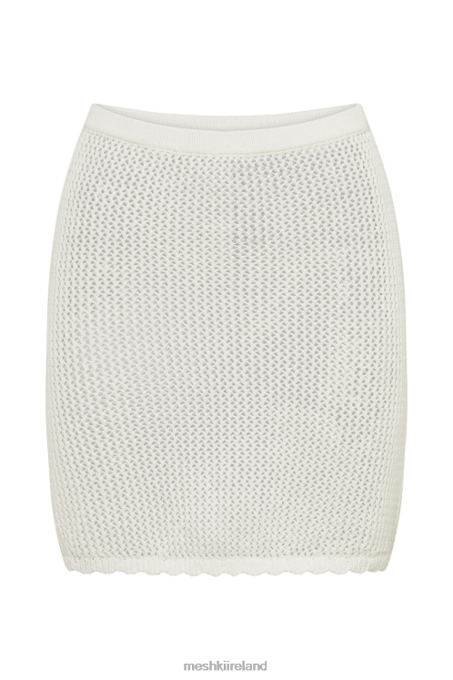 Meshki Sylvana Crochet Mini Skirt Clothing White 6DX221237