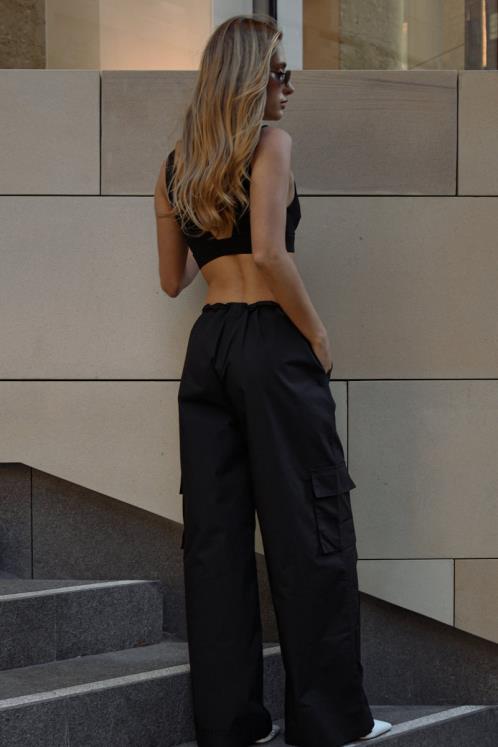 Meshki Amara Parachute Pants Clothing Black 6DX221592