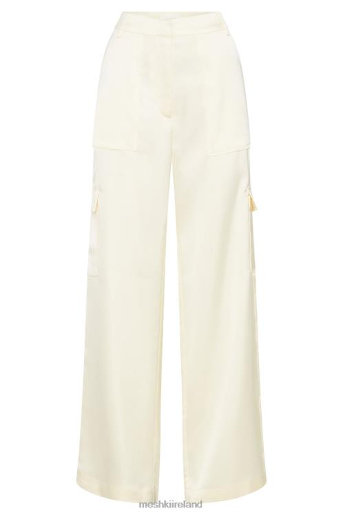 Meshki Amaya Satin Cargo Pant Clothing Bone 6DX221511