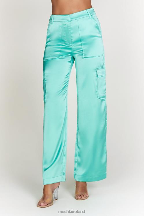 Meshki Amaya Satin Cargo Pant Clothing Mint 6DX221567