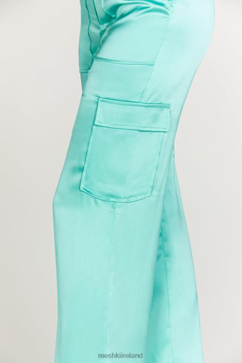 Meshki Amaya Satin Cargo Pant Clothing Mint 6DX221567