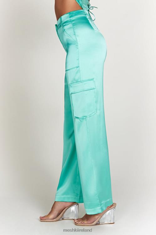 Meshki Amaya Satin Cargo Pant Clothing Mint 6DX221567