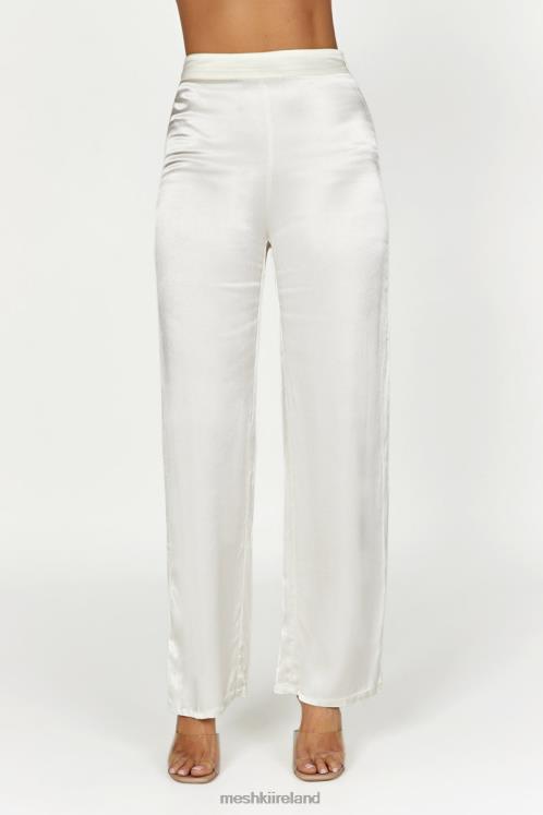 Meshki Aspyn Satin Pants Clothing Ivory 6DX221517