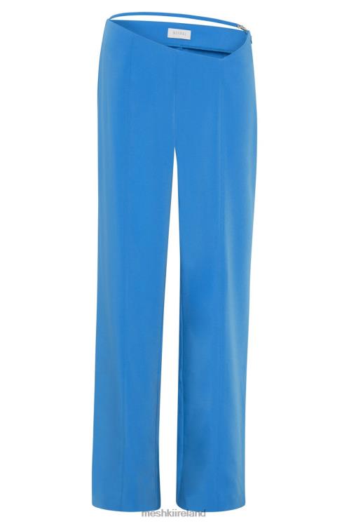 Meshki Bahar Mid Rise Wide Leg Strap Pant Clothing Azure Blue 6DX221482