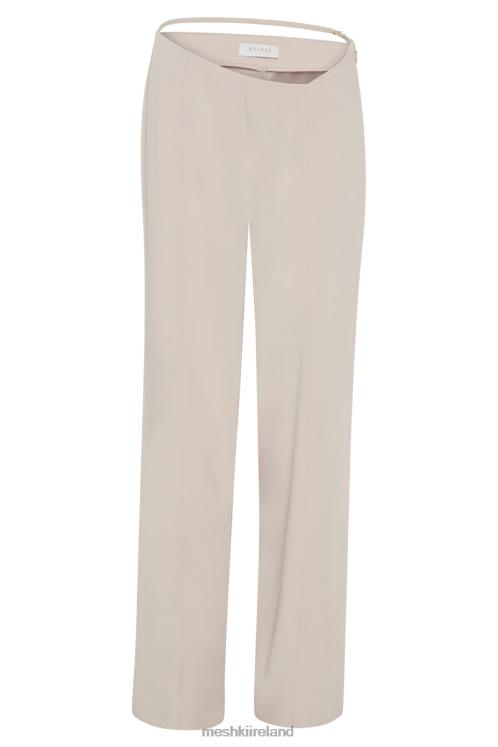 Meshki Bahar Mid Rise Wide Leg Strap Pant Clothing Wheat 6DX221588