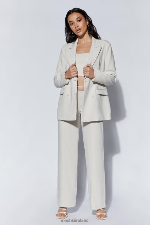 Meshki Bahar Mid Rise Wide Leg Strap Pant Clothing Wheat 6DX221588