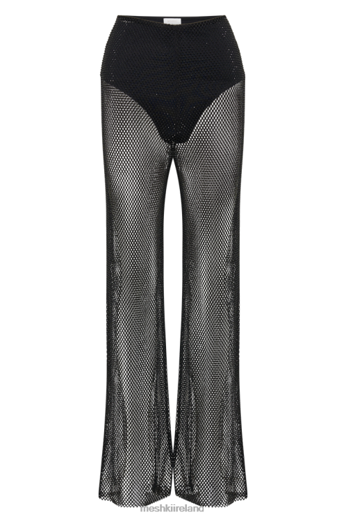 Meshki Emerson Diamante Mesh Pant Clothing Black 6DX221280