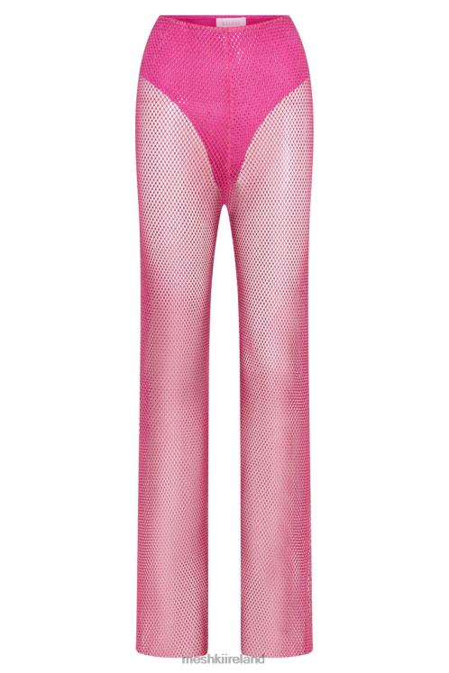 Meshki Emerson Diamante Mesh Pant Clothing Rose Pink 6DX221614