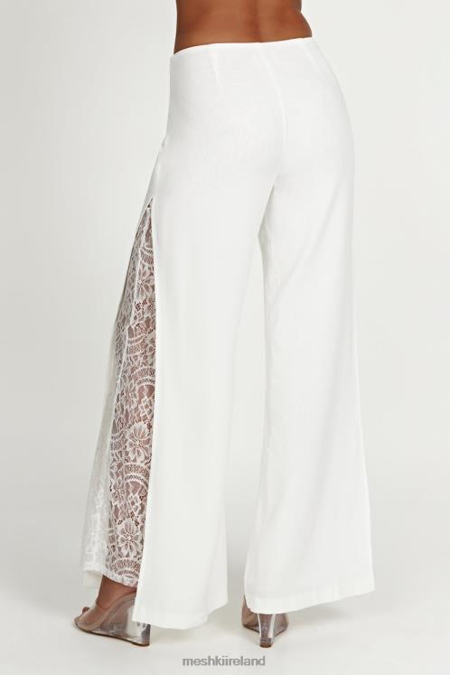 Meshki Estee Split Lace Pants Clothing White 6DX221413