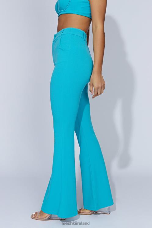 Meshki Fiorella Flare Crepe Pants Clothing Aquamarine 6DX221586