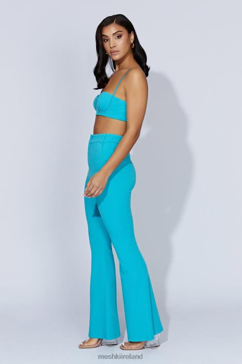 Meshki Fiorella Flare Crepe Pants Clothing Aquamarine 6DX221586