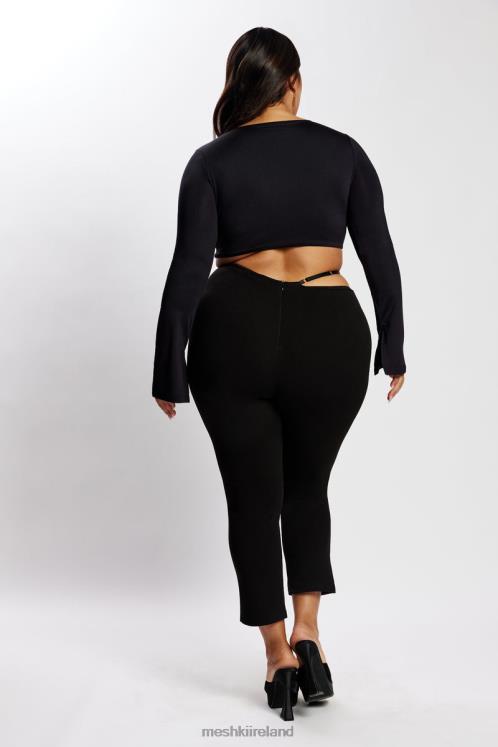 Meshki Irene Pants With V Front Cut Out Clothing Black 6DX221595