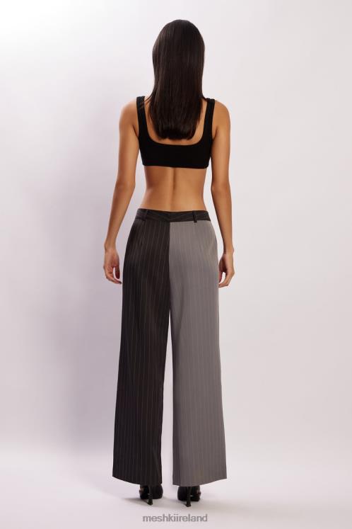 Meshki Janelle Low Rise Pants Clothing Grey Two Tone 6DX221598
