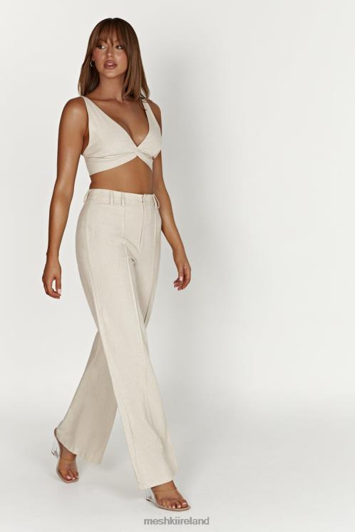 Meshki Julie Wide Leg Linen Pants Clothing Natural 6DX221465
