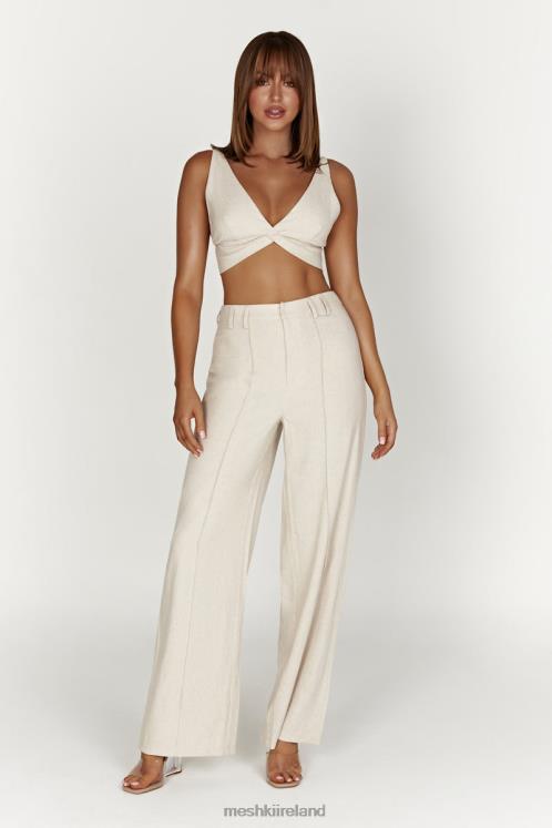 Meshki Julie Wide Leg Linen Pants Clothing Natural 6DX221465