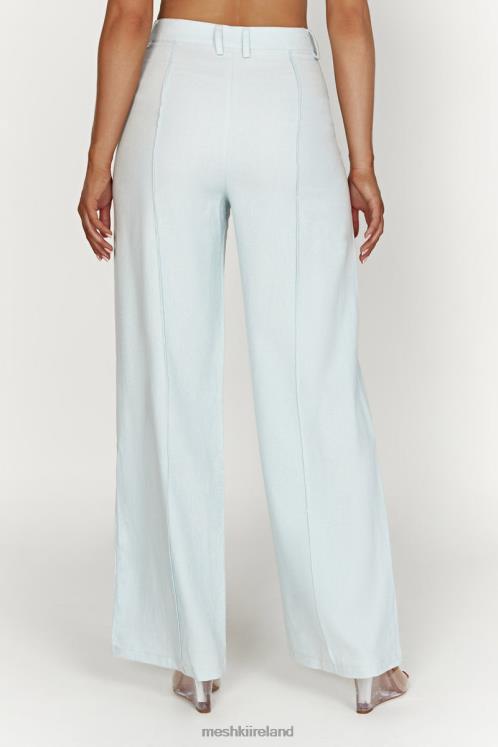 Meshki Julie Wide Leg Linen Pants Clothing Powder Blue 6DX221519