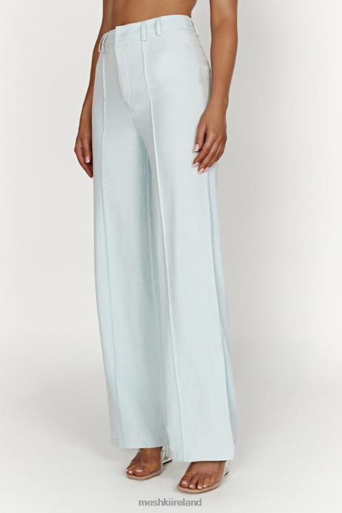 Meshki Julie Wide Leg Linen Pants Clothing Powder Blue 6DX221519