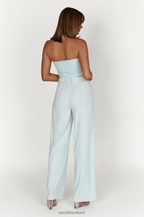 Meshki Julie Wide Leg Linen Pants Clothing Powder Blue 6DX221519