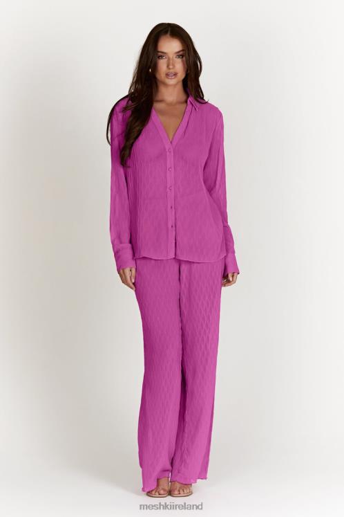 Meshki Karla Wave Pleat Pant Clothing Rose Pink 6DX221472