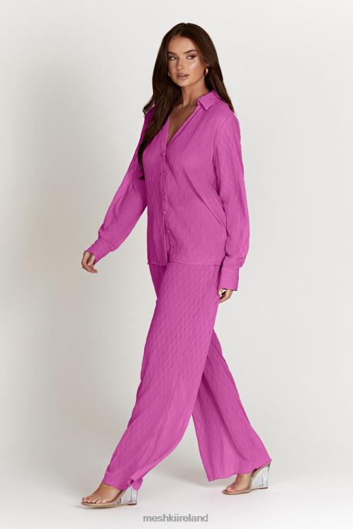 Meshki Karla Wave Pleat Pant Clothing Rose Pink 6DX221472