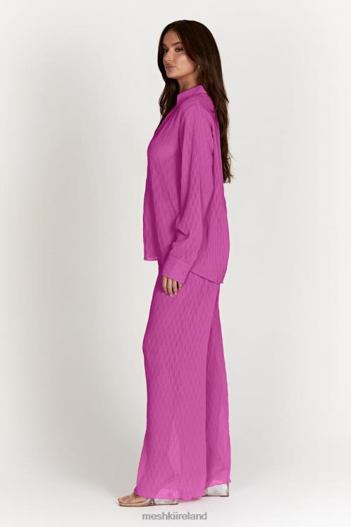 Meshki Karla Wave Pleat Pant Clothing Rose Pink 6DX221472