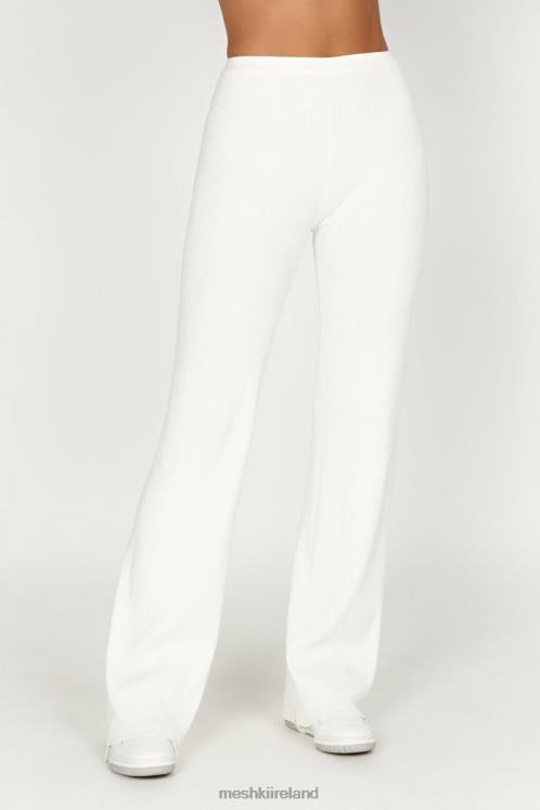 Meshki Linnie Straight Leg Knit Pant Clothing White 6DX221395