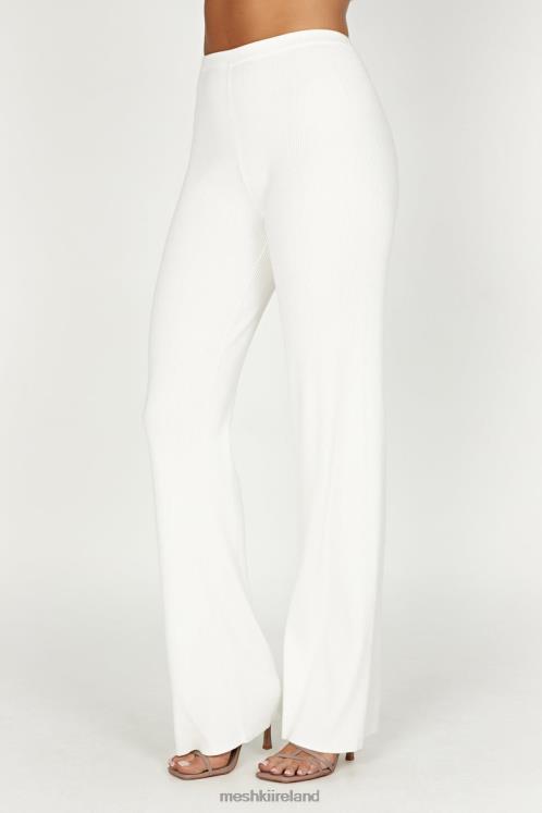 Meshki Linnie Straight Leg Knit Pant Clothing White 6DX221395