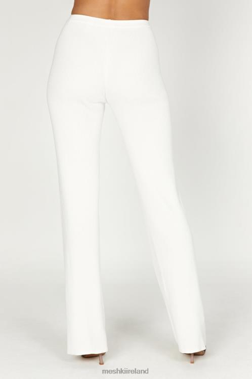 Meshki Linnie Straight Leg Knit Pant Clothing White 6DX221395