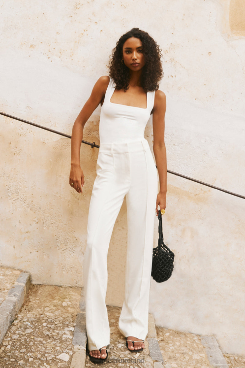 Meshki Lisa High Waist Suiting Trousers Clothing Ivory 6DX221274