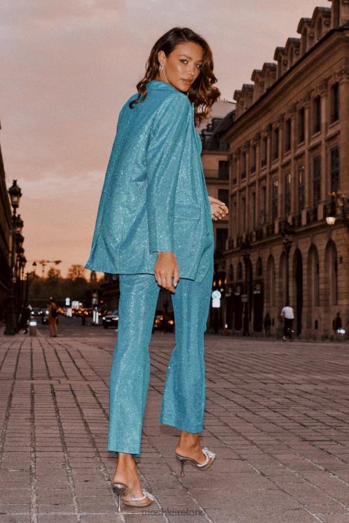 Meshki Lisette Straight Leg Shimmer Pants Clothing Aquamarine 6DX221579