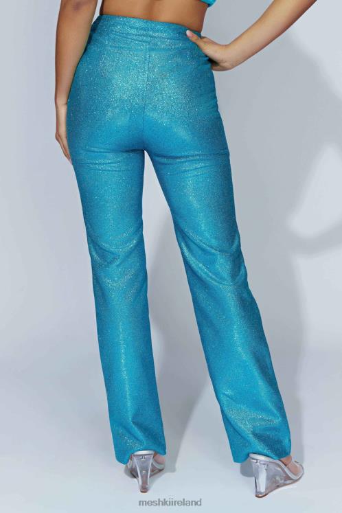 Meshki Lisette Straight Leg Shimmer Pants Clothing Aquamarine 6DX221579