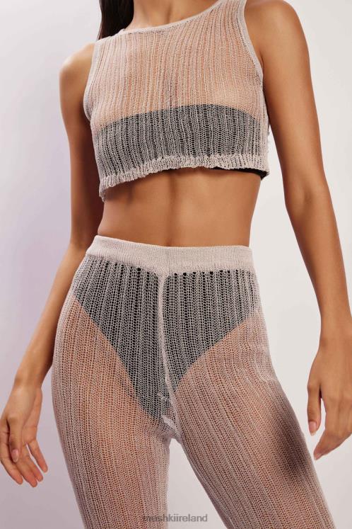 Meshki Mandy Knit Flare Trousers Clothing Grey 6DX221599