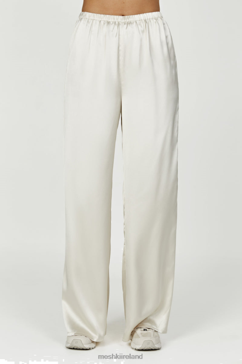 Meshki Marciela Satin Straight Leg Pant Clothing Ivory 6DX221303