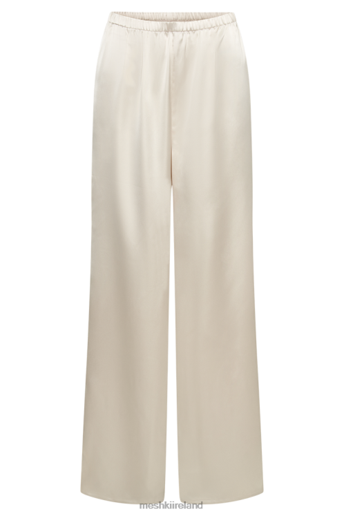 Meshki Marciela Satin Straight Leg Pant Clothing Ivory 6DX221303