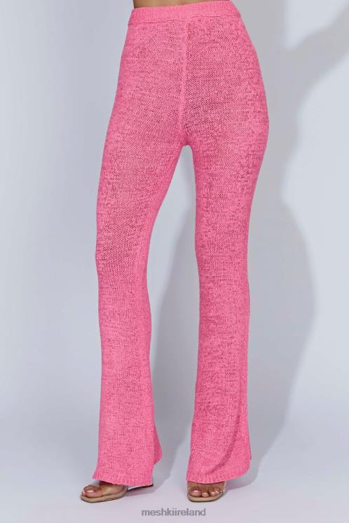 Meshki Mary Knit Flared Pants Clothing Bubblegum Pink 6DX221581