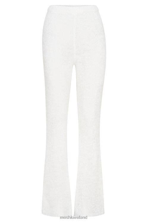 Meshki Mary Knit Flared Pants Clothing White 6DX221589