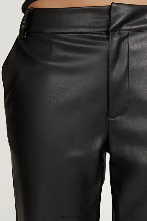 Meshki Matilda Slouchy Low Rise Faux Leather Pant Clothing Black 6DX221438