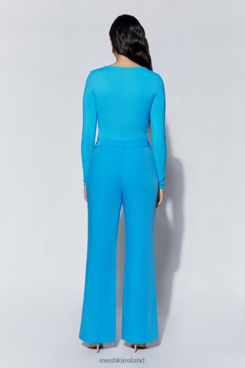 Meshki Minu Mid Rise Wide Leg Pant Clothing Azure Blue 6DX221514