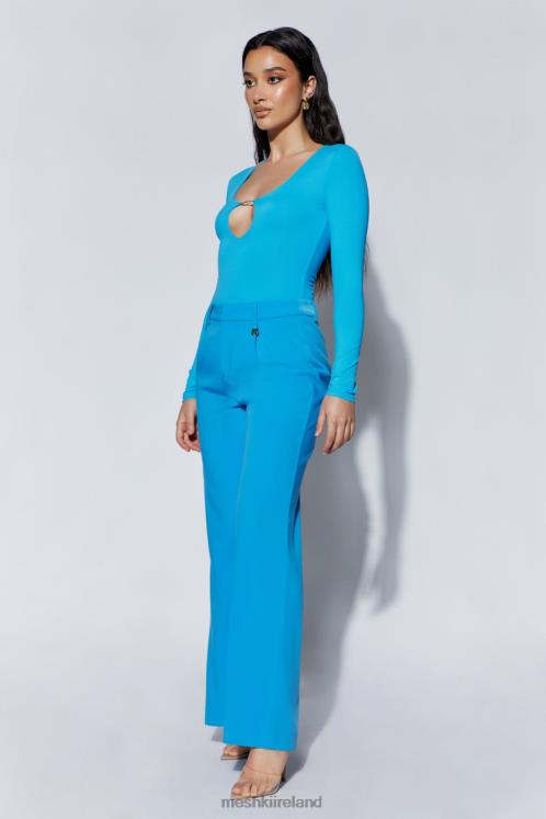 Meshki Minu Mid Rise Wide Leg Pant Clothing Azure Blue 6DX221514