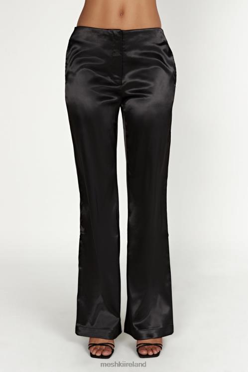 Meshki Nicolette Low Rise Satin Pants Clothing Black 6DX221593