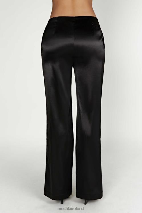 Meshki Nicolette Low Rise Satin Pants Clothing Black 6DX221593