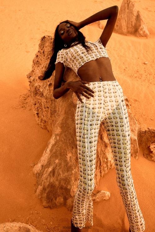 Meshki Nora Mesh Straight Leg Pant Clothing Alien Print 6DX221602
