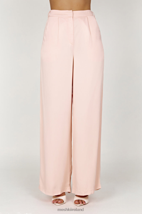 Meshki Nour Satin Wide Leg Pant Clothing Apricot 6DX221374