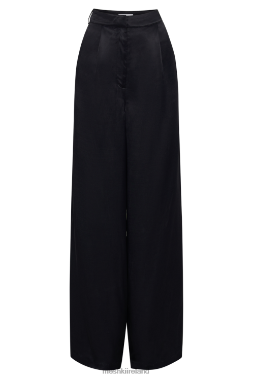 Meshki Nour Satin Wide Leg Pant Clothing Black 6DX221364