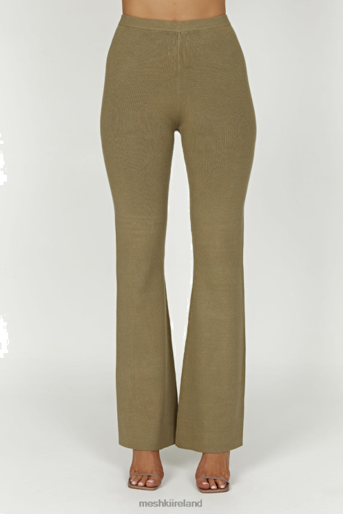 Meshki Rosetta Flare Knit Pants Clothing Olive 6DX221389
