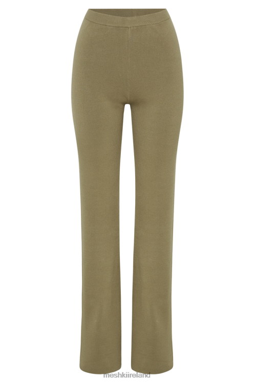 Meshki Rosetta Flare Knit Pants Clothing Olive 6DX221389