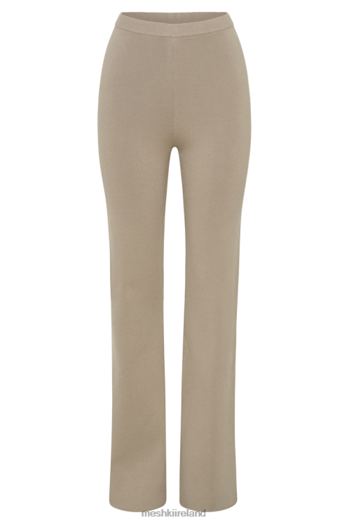 Meshki Rosetta Flare Knit Pants Clothing Taupe 6DX221357