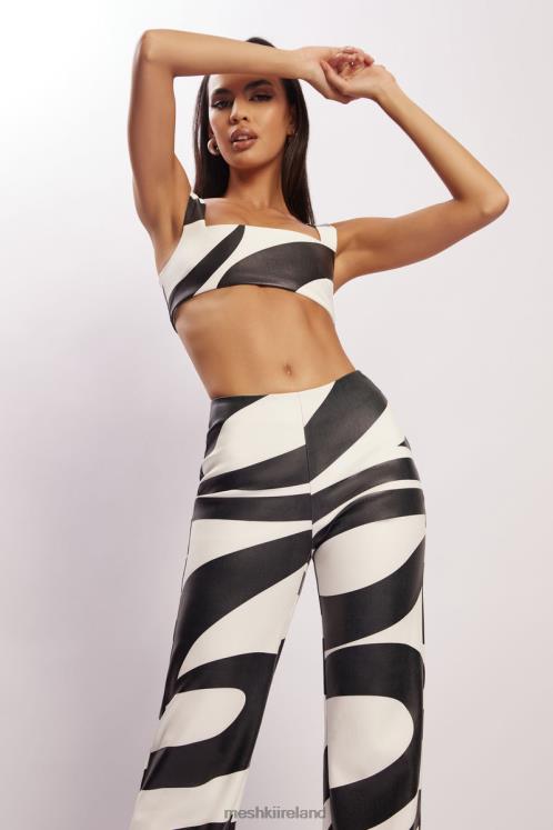 Meshki Stevie V Front Print Pu Pant Clothing Swirl Print 6DX221464