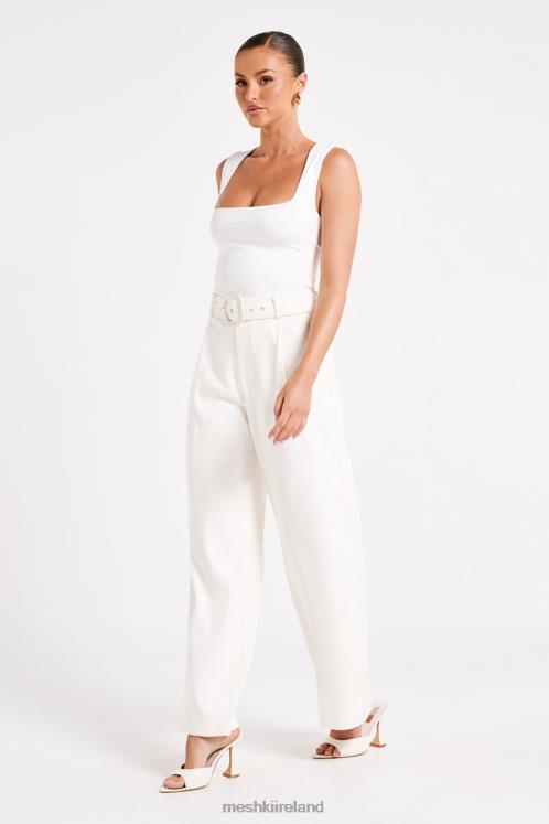 Meshki Tenley Wide Leg Suiting Pants Clothing Ivory 6DX221248