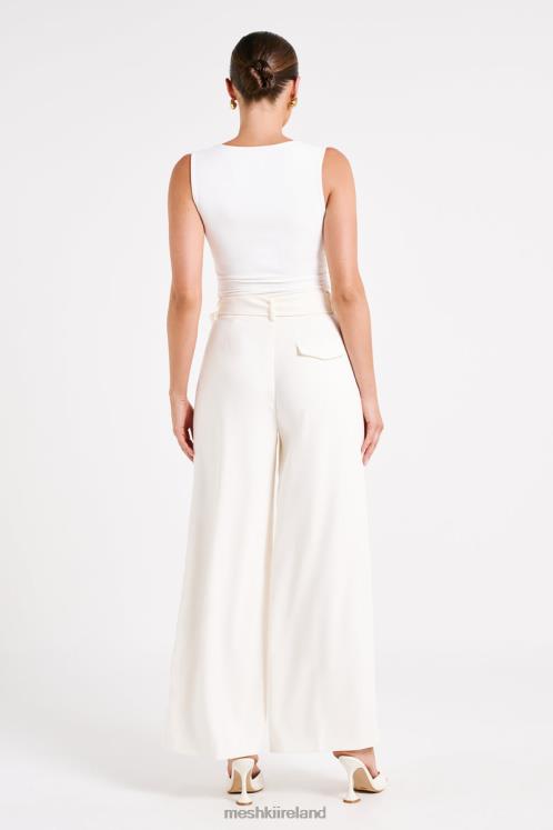 Meshki Tenley Wide Leg Suiting Pants Clothing Ivory 6DX221248